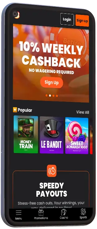 Betiro Casino op Mobiel